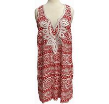 Mud Pie Womens Dress Size M Sleeveless Embroidered Cover Up Beach