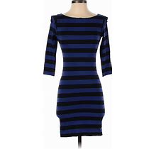 French Connection Casual Dress - Party: Blue Color Block Dresses - Women's Size 0