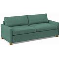 Edgecombe Furniture Louisa 87" Square Arm Sofa Bed Wood/Other Performance Fabrics In Green | 34 H X 87 W X 36 D In | Wayfair
