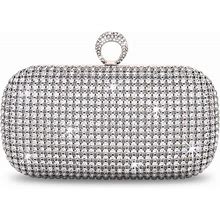 FALETO Women Rhinestone Evening Clutch Purse Sparkly Glitter Purse Bag For Bridal Wedding Party Crystal Ring Clasp Handbag