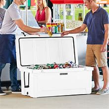 Catergator CG170WH White 170 Qt. Rotomolded Extreme Outdoor Cooler / Ice Chest