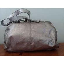 The SAK Leather Metallic Silver Handbag Purse