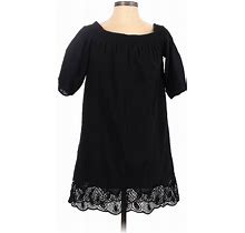 Love, Fire Casual Dress Cold Shoulder 3/4 Sleeve: Black Dresses - Women's Size Small