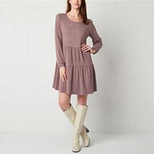 Alyx Long Sleeve Fit + Flare Dress | Brown | Womens X-Large | Dresses Fit + Flare Dresses