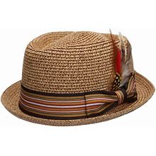 Epoch Hats Men's Premium Straw Porkpie Fedora Hat