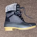 Tommy Hilfiger Shoes | New Tommy Hilfiger Dark Gray Fabric Boots | Color: Gray | Size: 5
