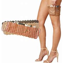 M/L Nude Underwraps Adjustable Washable Pocket Garter For Parties, Weddings, Travel, And More