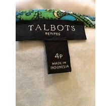 Talbots, Size, 4/Petite, Multicolored, Paisley, Long Sleeve, Dress