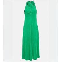 Polo Ralph Lauren - Polo Ralph Lauren Halterneck Jersey Midi Dress Green XS