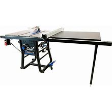 Delta 10" Contractor Table Saw With 52" Rip Capacity And Cast Iron Extension Wings ,