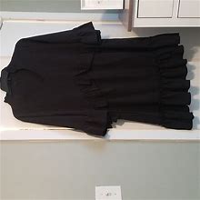 Black V-Neck Dress | Color: Black | Size: L