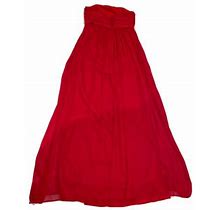 Red Strapless Dress -Dessy Collection Dress