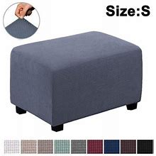 Stretch Ottoman Cover Ottoman Slip Cover Ottoman Protector Storage Ottoman Cover Furniture Protector Soft Rectangle Slip Cover With Elastic Waistband