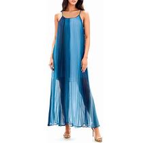 Socialite Pleated Maxi Dress In Blue Watercolor At Nordstrom, Size Medium