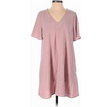 Wishlist Casual Dress - Shift: Pink Solid Dresses - Women's Size Small
