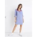 Madewell Embroidered Breeze Dress Blue Size Xs Women's