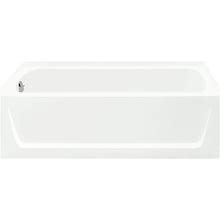 Sterling 32-In X 60-In White Fiberglass/Plastic Composite Alcove Soaking Bathtub (Left Drain) | 71121810-0