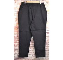 Roamans Women's Black Pull On Pants Elastic Waist Size 20W -