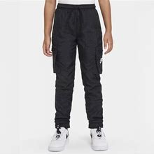 Nike Little Kids' Woven Cargo Pants In Black, Size: 6X | 36J613-023