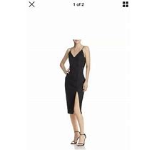 Do + Be Womens Black Braided Side Detail Midi Dress Xs