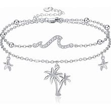 CUPENDA Bracelet/Anklet For Women Sterling Silver Fox/Fairy/Chakra/Thor Hammer/Wave Bracelet Jewelry Gifts For Girls