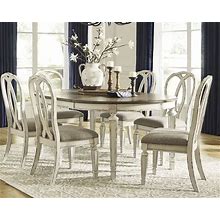 Signature Design By Ashley Realyn White / Light Brown 7-Piece Dining Package
