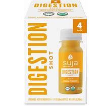 Suja Digestion Shot With Ginger And Probiotics Organic Juice Shot 1.7 Oz 4 Pack