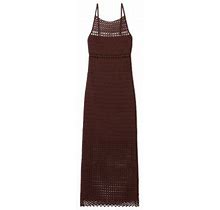 Claudie Pierlot - Brown Crochet Maxi Dress For Women - Size S INT - 24S