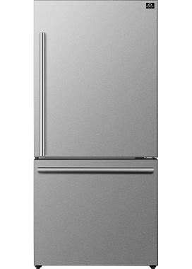 Forno Milano Espresso 31-Inch 17.2 Cu. Ft. Bottom Freezer Right Swing Door Refrigerator In Stainless Steel (FFFFD1785-31S)