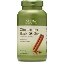Gnc Herbal Plus Cinnamon Bark 500Mg 200 Capsules(Exp:02/2025)