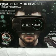 Retrak Utopia 360 Vr Headset 3D Virtual Reality + Bluetooth Controller