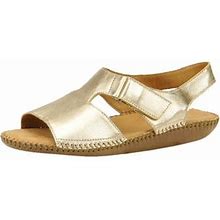 Auditions Womens Sprite Metallic Leather Slingback Sandals