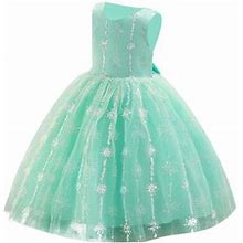 Gureui Toddler Infant Baby Girls Sweet Ball Gown Elegant Sleeveless Flower Sequin Princess Tulle Tutu Party Evening Dress