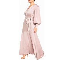 ELOQUII Women's Plus Size Satin Maxi Dress