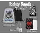 Hockey Bundle Essentials Including Bag Tag, Towel, And Magnetic Banner, And Drawstring Bag Customized With Your Team Logo And Names