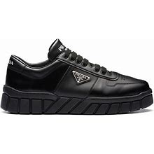 Prada - Logo-Plaque Low-Top Sneakers - Men - Leather/Leather/Leather/Rubber - 5 - Black