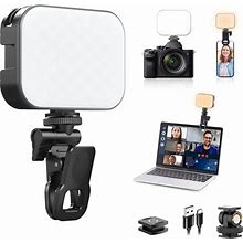 ULANZI VL100X Selfie Light, LED Video Camera Light, Portable Clip On Light Panel For Camera/Phone/Laptop/Tablet/Computer, 2000Mah, 2500-6500K