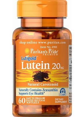 Puritan's Pride Lutein 20 Mg With Zeaxanthin | 60 Softgels
