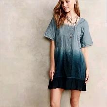 Anthropologie Dresses | Holding Horses Ombre Tunic Dress | Color: Blue | Size: Xs