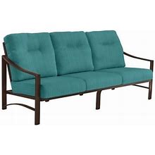 Kenzo Cushion Sofa, Rich Earth Frame, Dupione Deep Sea Cushion, Outdoor Sofas, By TROPITONE