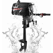 Tbvechi Outboard Motor 2 Stroke 3.5 Hp Boat Engine With Water Cooling