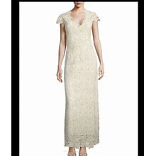 Elie Tahari Dresses | Elie Tahari Meena Gown | Color: Cream/Gold | Size: 16