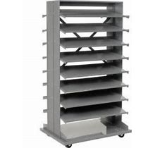Global Industrial Mobile Double Sided Bin Rack Without Bins 235216