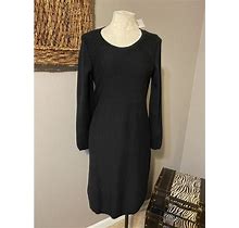 J. Jill Dresses | J Jill Dress Black Pm 6 8 10 Petite Medium Long Sleeve Knit Stretch Cotton Nwt | Color: Black | Size: Pm