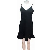 Express Black Strappy Ruffle Bottom Knee Length Dress M