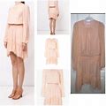 A.L.C. Dresses | A.L.C. Silk Asymmetric Long-Sleeve Dress | Color: Gold/Pink | Size: 12
