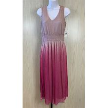 Danny & Nicole Sleeveless Ombre Midi Dress, Women's Size 4, Multi NEW MSRP $110