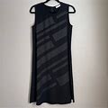 Calvin Klein Dresses | Calvin Klein Black Aline Dress (Size 10) | Color: Black/Silver | Size: 10