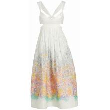Zimmermann Women's Floral Silk & Linen Bralette-Style Dress - Multi Meadow - Size 8