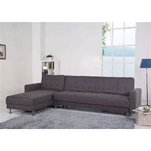 Gold Sparrow Frankfort Convertible Sectional Sofa Bed, Gray